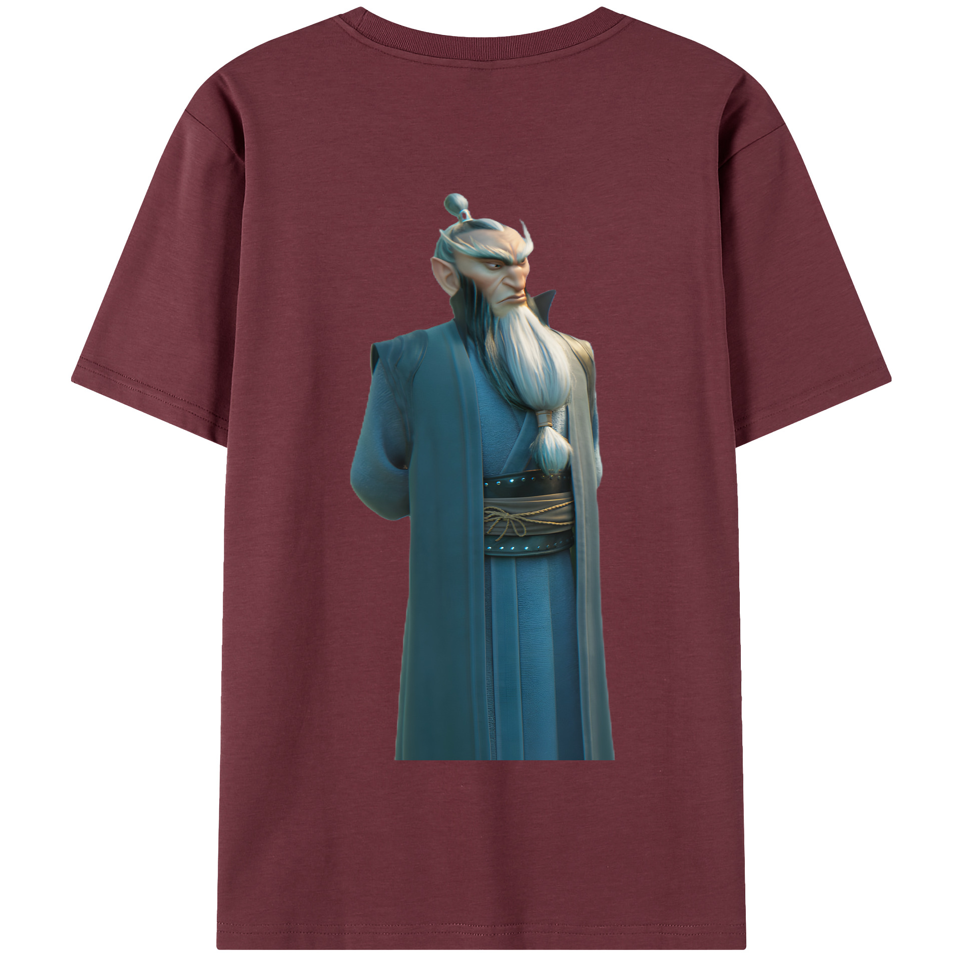 （画像用） Ne Zha 2 ナタ 魔童の大暴れ 綿100％半袖Tシャツ（背面プリント）